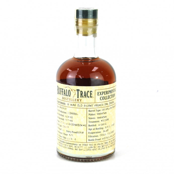 Buffalo Trace Experimental Collection 19 Year Old Giant French Oak Barrel 375ml