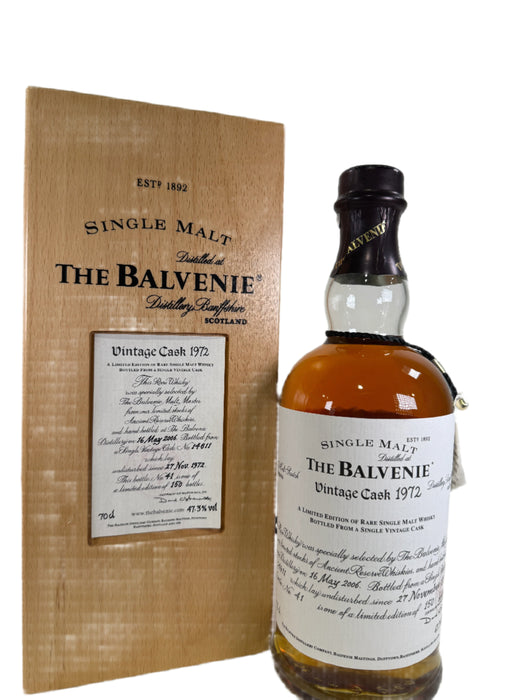 1972 Balvenie Vintage Cask Single Malt Scotch Whisky 700ml