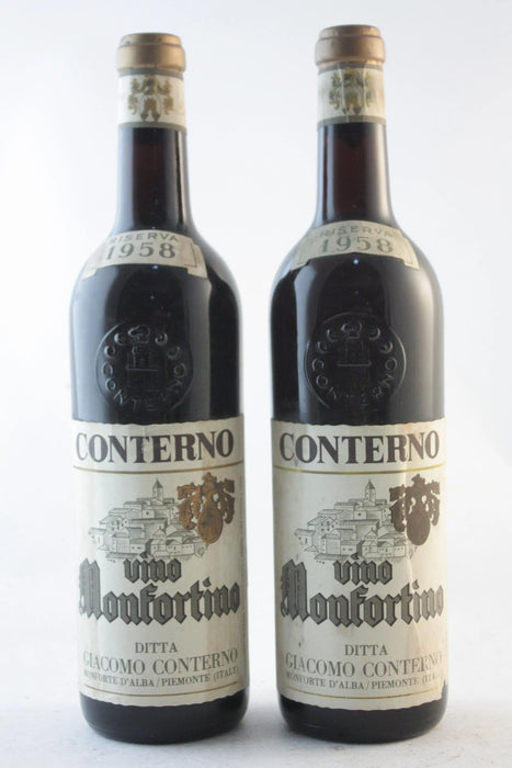 1958 Giacomo Conterno Monfortino Barolo Riserva DOCG 750ml Bundle 2-Pack