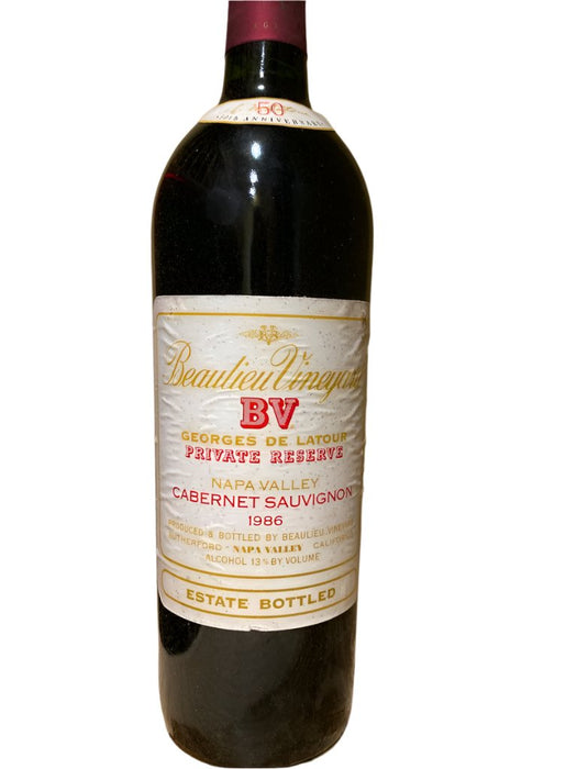 1986 Beaulieu Vineyard BV Georges de Latour Private Reserve Cabernet Sauvignon 750ml