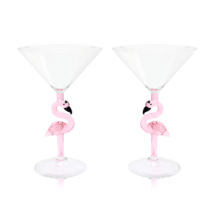 Figural Flamingo Martini