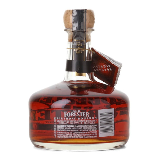 2003 Old Forester Birthday Bourbon Fall Release Back
