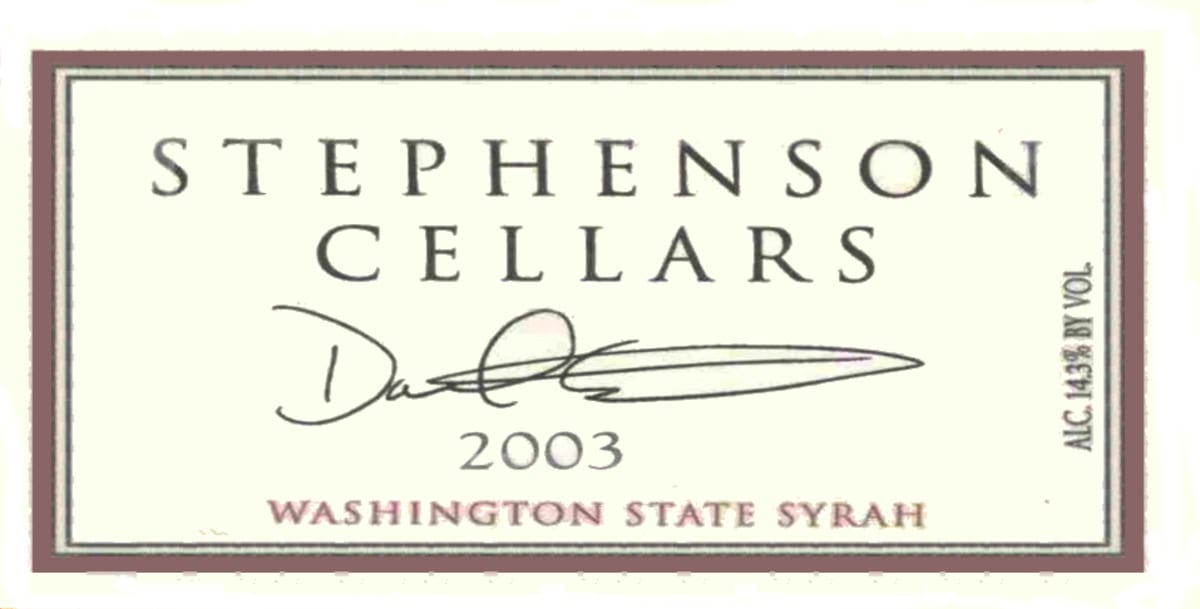 2003 Stephenson Cellars Syrah 750ml