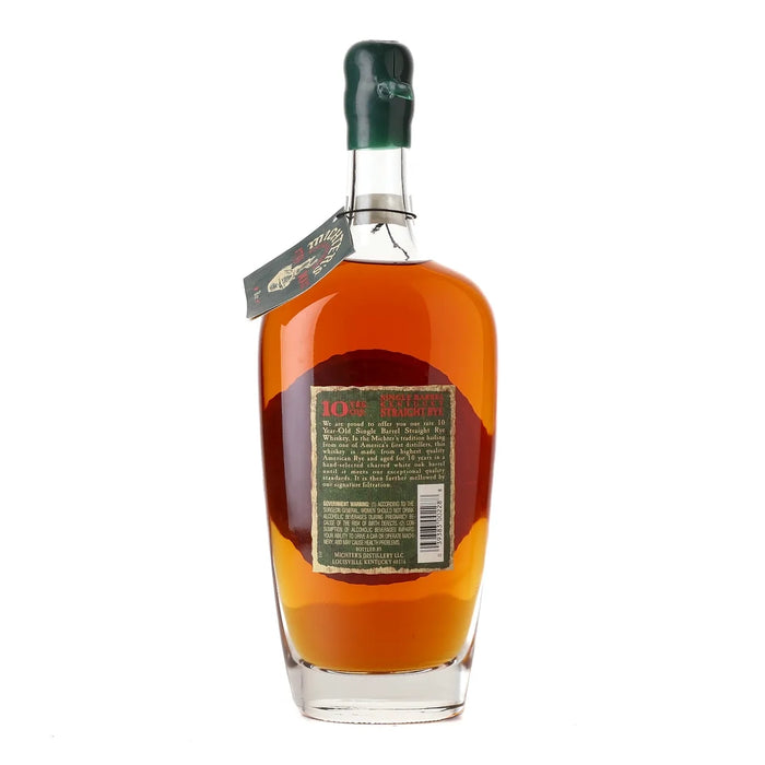 2017 Michter's 10 Year Old Single Barrel Straight Rye Whiskey 750ml Back