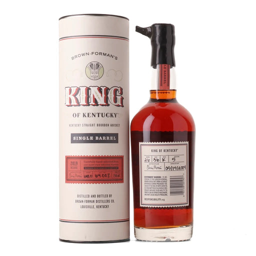 2019 Brown Formans King of Kentucky Single Barrel 15 Year Old 750ml Back