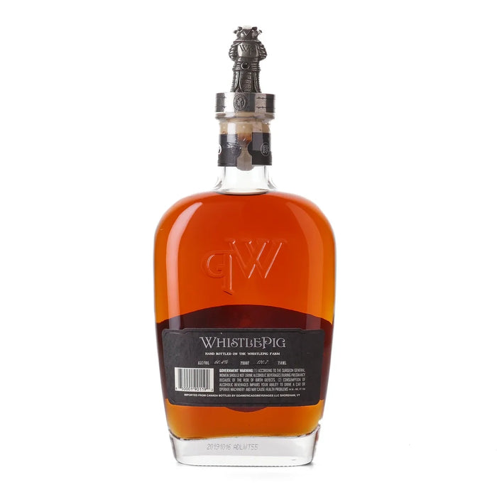 2019 WhistlePig The Boss Hog VI The Samurai Scientist Straight Rye Whiskey 750ml Back