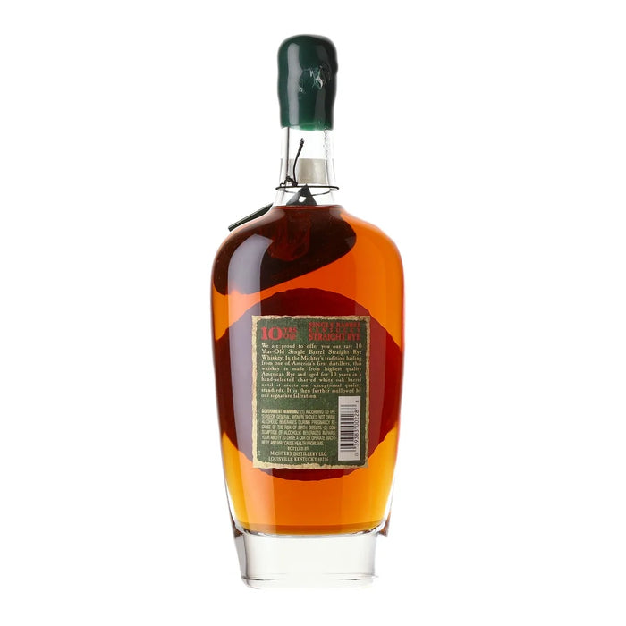 2020 Michter's 10 Year Old Single Barrel Straight Rye Whiskey 750ml Back