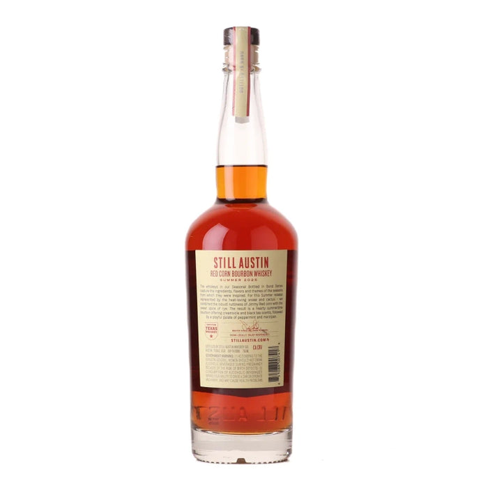 2025 Still Austin 6 Year Bottled in Bond Red Corn Bourbon 750ml Back