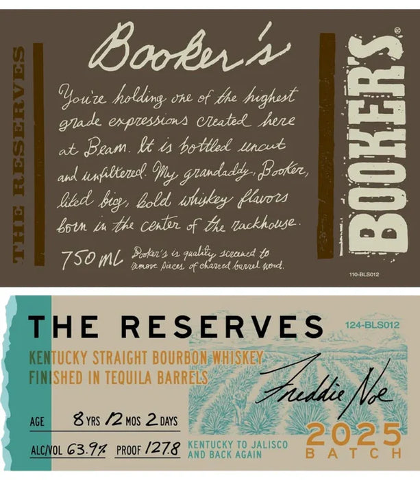2025 Booker's The Reserves Kentucky Straight Bourbon Whiskey 750ml