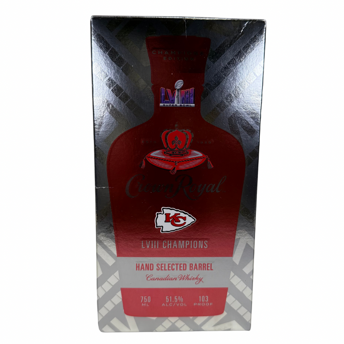 Crown Royal Limited Edition Super Bowl 58 Kansas City Chiefs Hand Selected Canadian Whisky 750ml