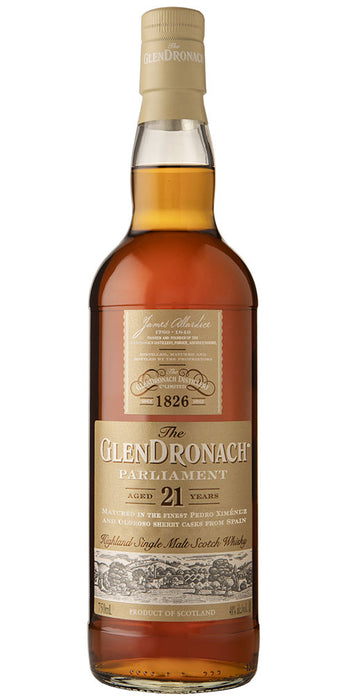 Glendronach Parliament 21 Year Old Single Malt Scotch Whisky 750ml