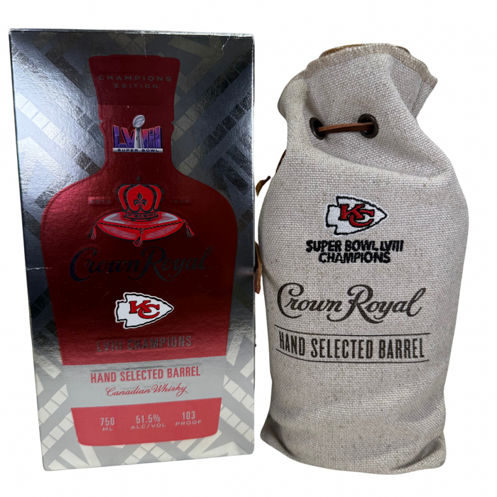 Crown Royal Limited Edition Super Bowl 58 Kansas City Chiefs Hand Selected Canadian Whisky 750ml