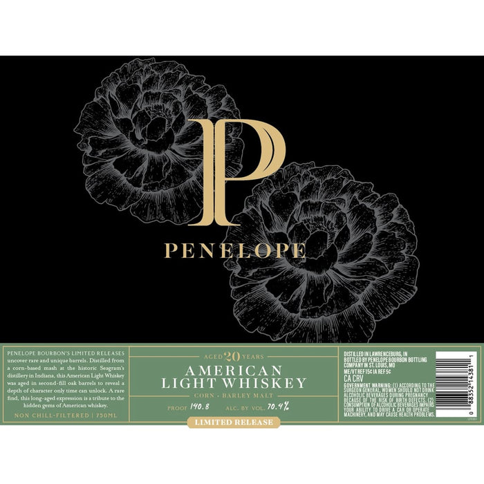 Penelope 20 Year Old American Light Whiskey 750ml