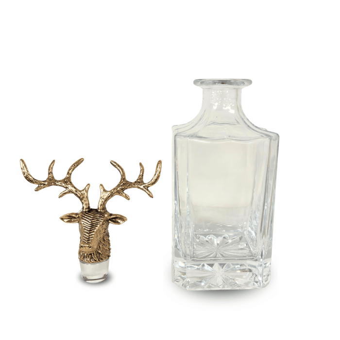 Gold Stag Deer Decanter