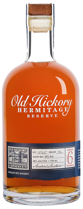 Old Hickory Hermitage Reserve 6 Year Old Rye Whiskey 750ml