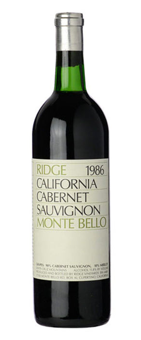 1986 Ridge Vineyards Monte Bello 750ml