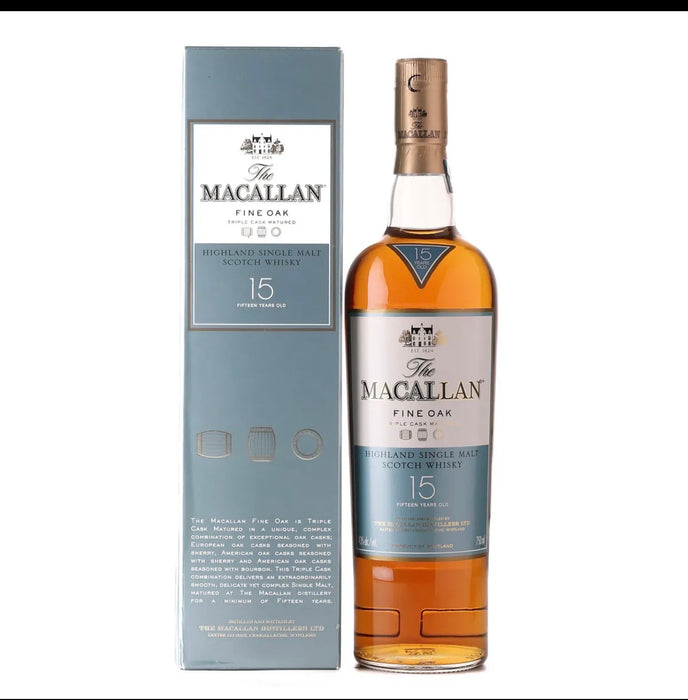 Macallan Triple Cask Matured Fine Oak 15 Year Old Single Malt Scotch Whisky 750ml