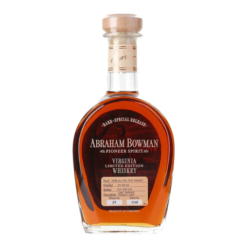 Abraham Bowman 12 Year Old French Oak Virginia Whiskey 750ml