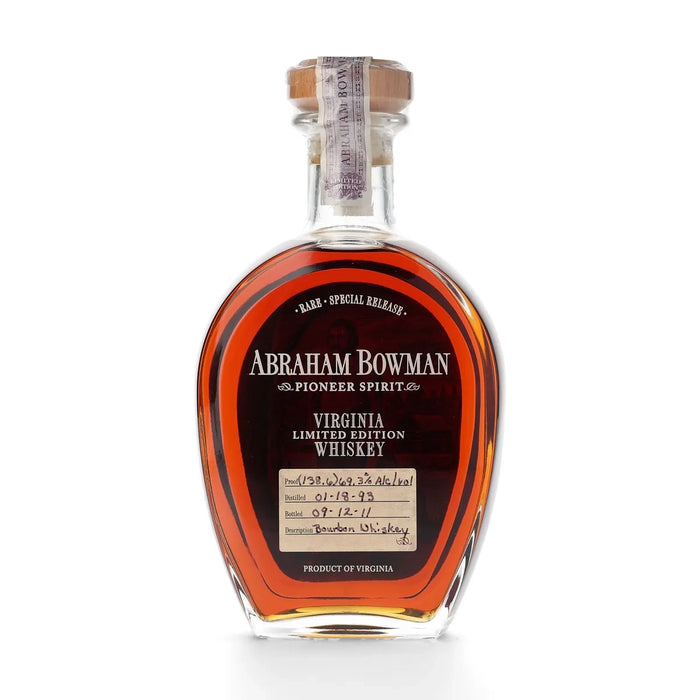 A. Smith Bowman Abraham Bowman 18 Year Cask Strength 138.6 Virginia Whiskey 750ml