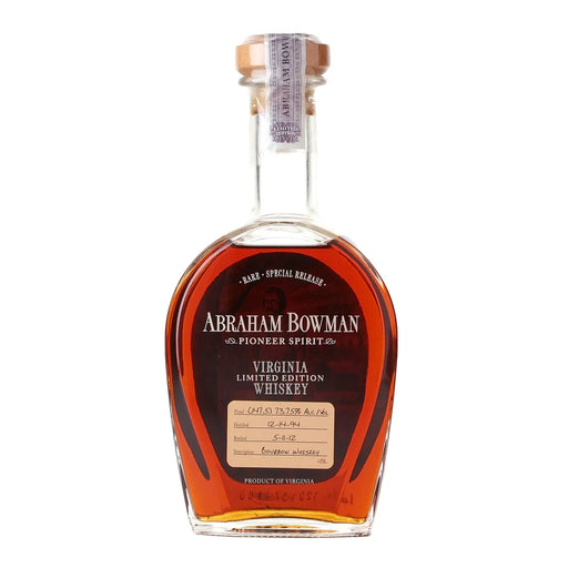 Abraham Bowman 18 Year Cask Strength 147.5 Virginia Whiskey 750ml
