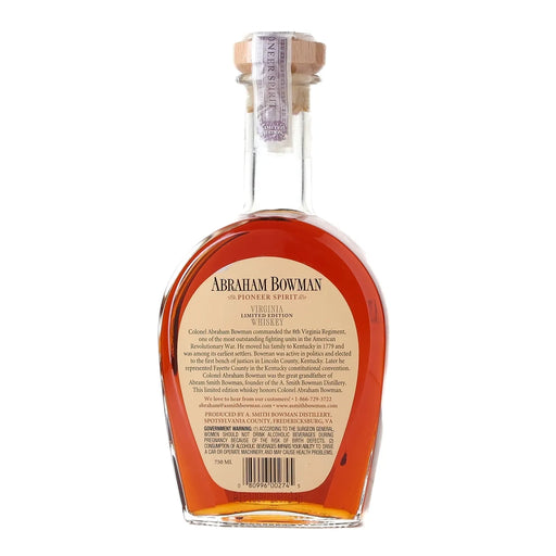 Abraham Bowman Coffee Finished Virginia Whiskey 750ml back