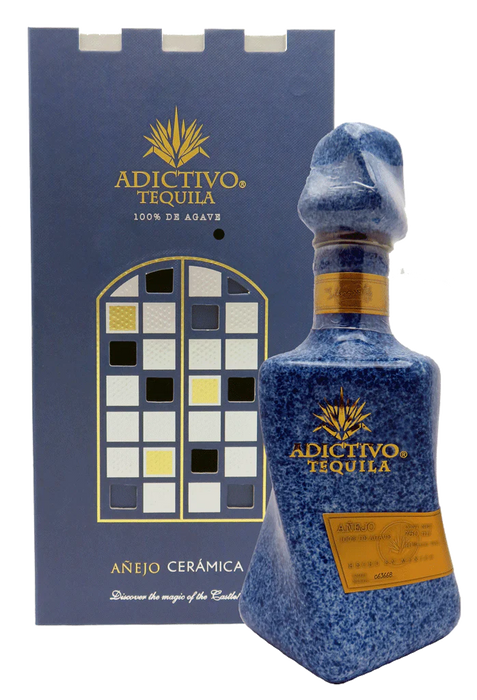 Adictivo Blue Ceramic Anejo Tequila 750ml