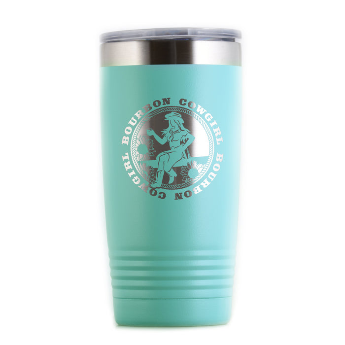 Bourbon Cowgirl Travel Coffee and Drink Tumbler