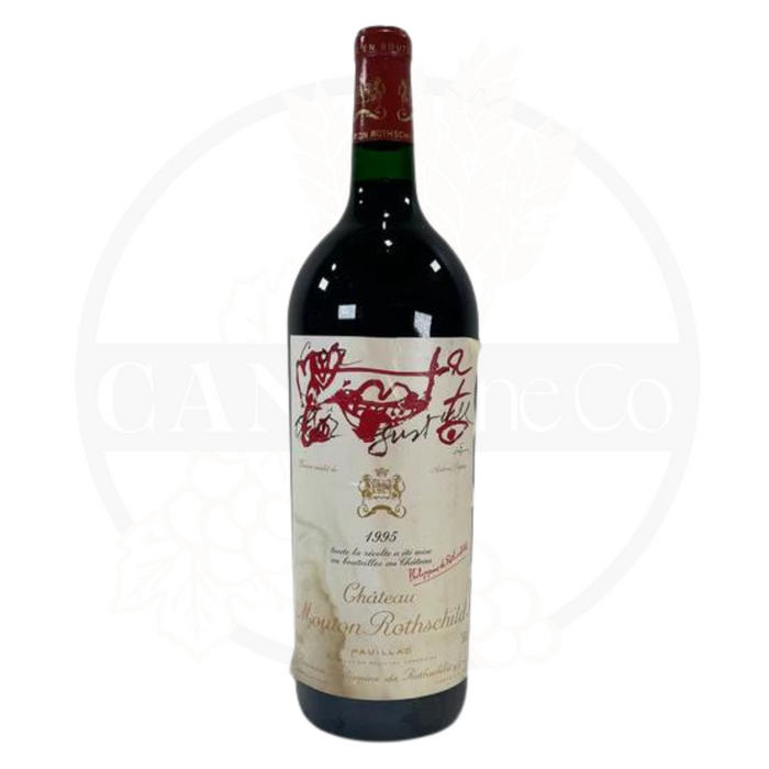 Chateau Mouton Rothschild Pauillac 1995 Magnum (Stained Label)