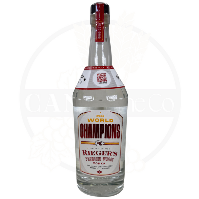 J. Rieger & Co Kansas City Chiefs World Champions Vodka 750ml