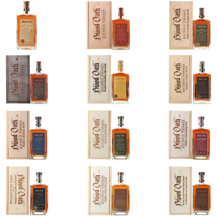 Blood Oath Vertical Pack No. 1-12 Kentucky Straight Bourbon Whiskey 750ml 12-Pack Bundle