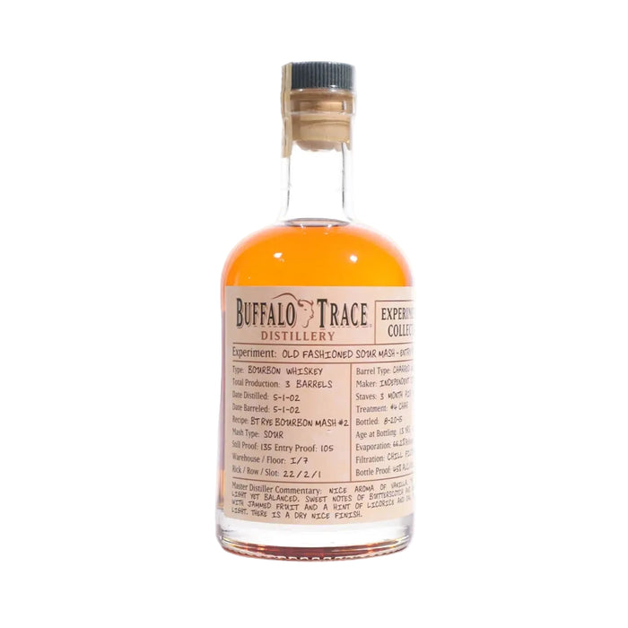 Buffalo Trace Experimental Collection Old Fashion Sour Mash Entry Proof 105 Bourbon Whiskey 375ml