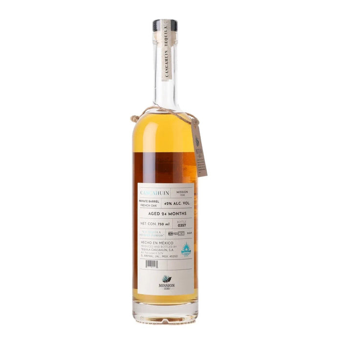 Cascahuin Mission 1530 Single Barrel Anejo Tequila 750ml Back