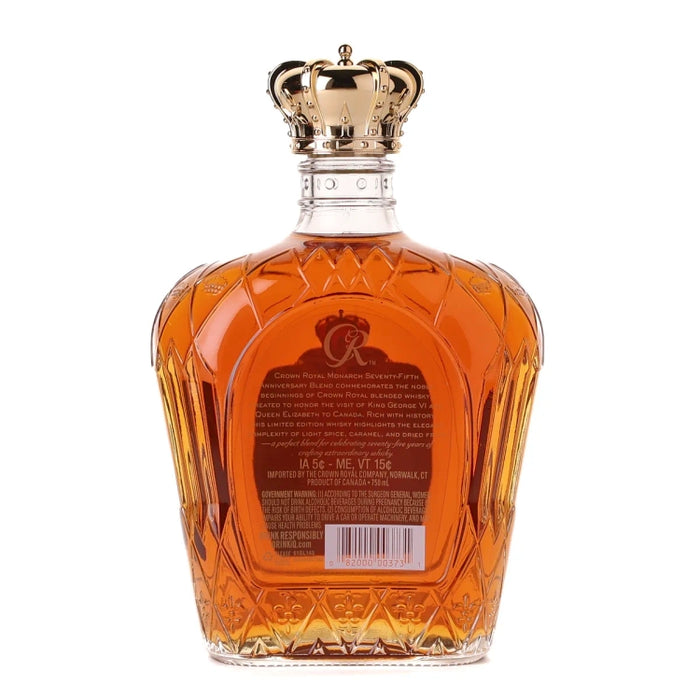 Crown Royal Monarch 75th Anniversary Blended Canadian Whisky 750ml Back