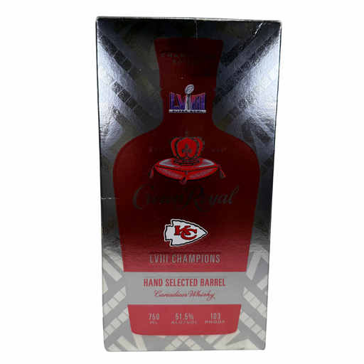 Crown Royal Super Bowl 58 Chiefs Hand Selected Canadian Whisky 750ml Box