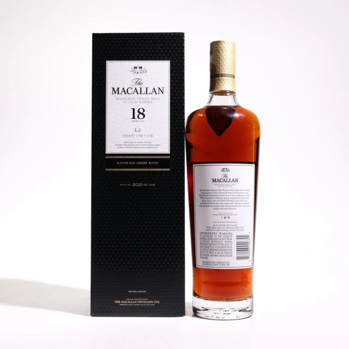 Macallan 18 Year Old Sherry Oak Single Malt Scotch Whisky 750ml