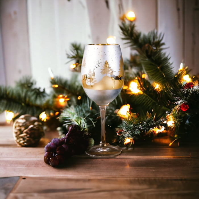 Gold & Silver Deer Wine Glasses