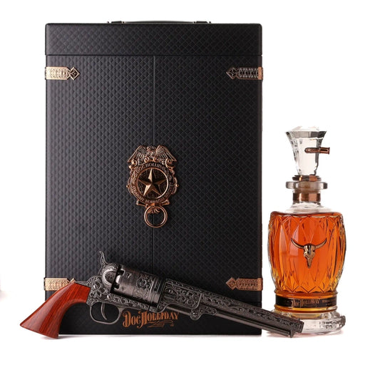 Doc Holliday 10 Year Bourbon Collector's Case with Revolver Decanter Box