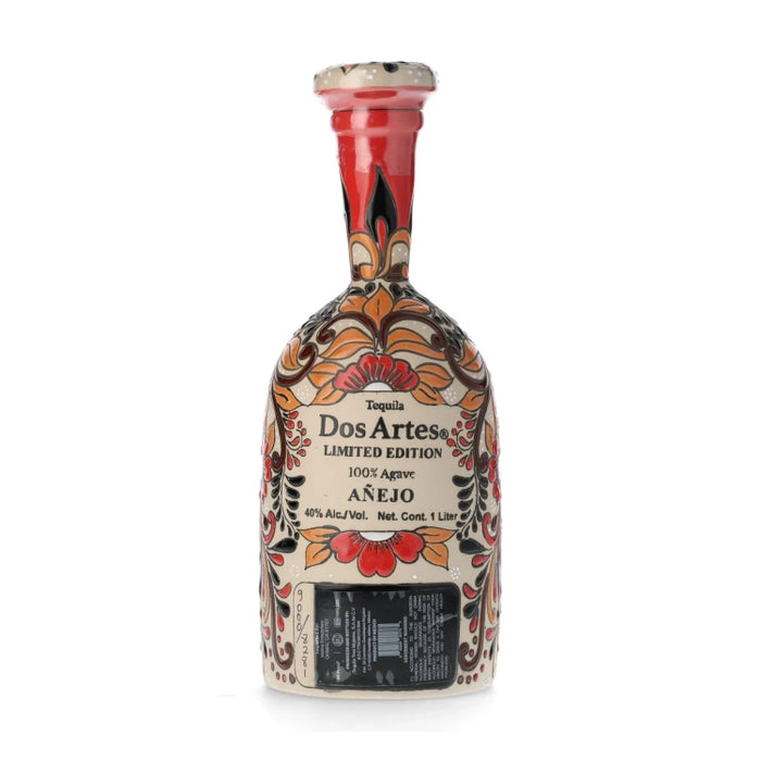 Dos Artes Skull Calavera Limited Edition Anejo Tequila 1Lt Back
