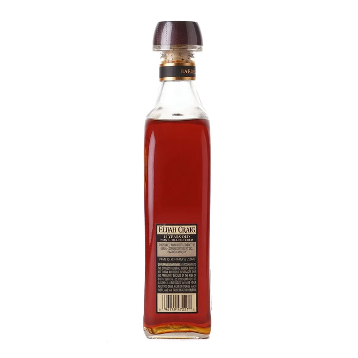 Elijah Craig Barrel Proof Batch C919 Kentucky Bourbon 750ml Side