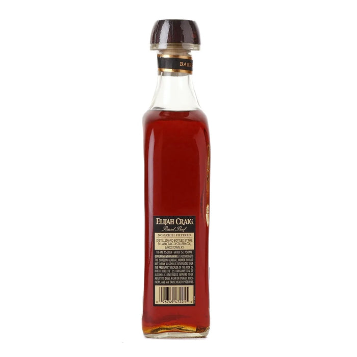 Elijah Craig Barrel Proof Batch C924 Kentucky Bourbon 750ml Side