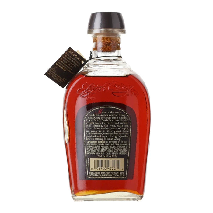 Elijah Craig Batch 11 Barrel Proof Kentucky Straight Bourbon 750ml back