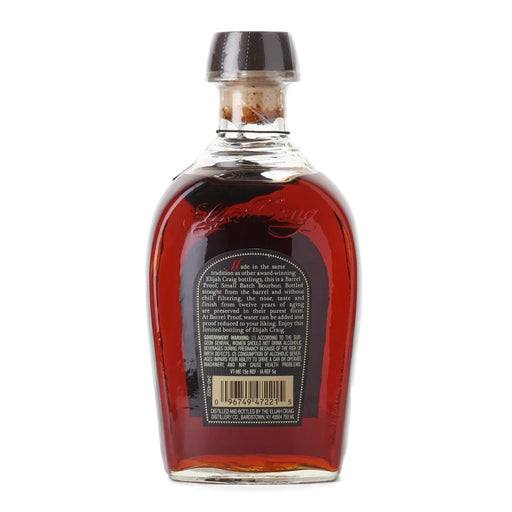 Elijah Craig Batch 1 Barrel Proof Kentucky Straight Bourbon 750ml back