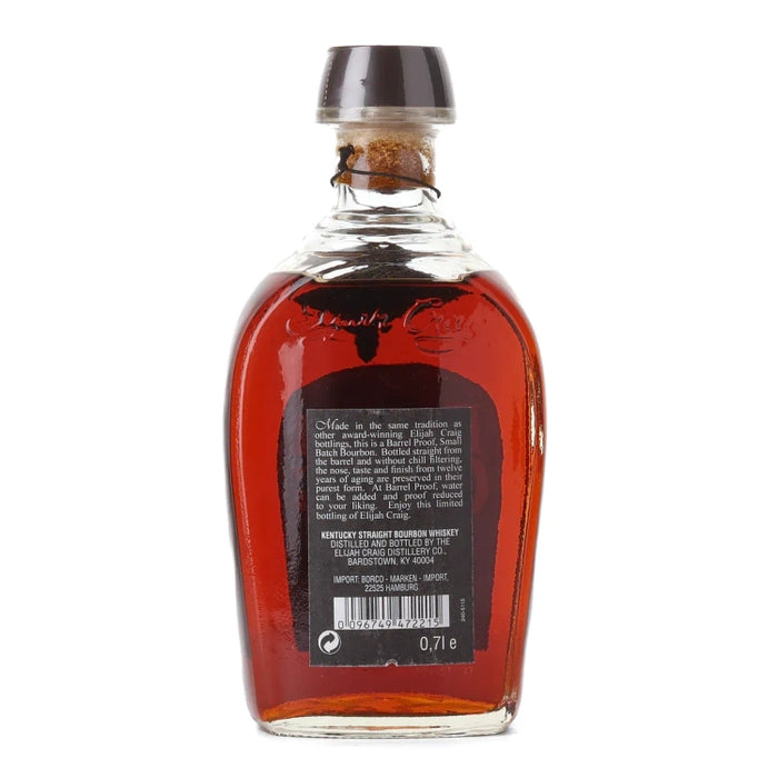 Elijah Craig Batch 9 Barrel Proof Kentucky Straight Bourbon Whiskey 750ml