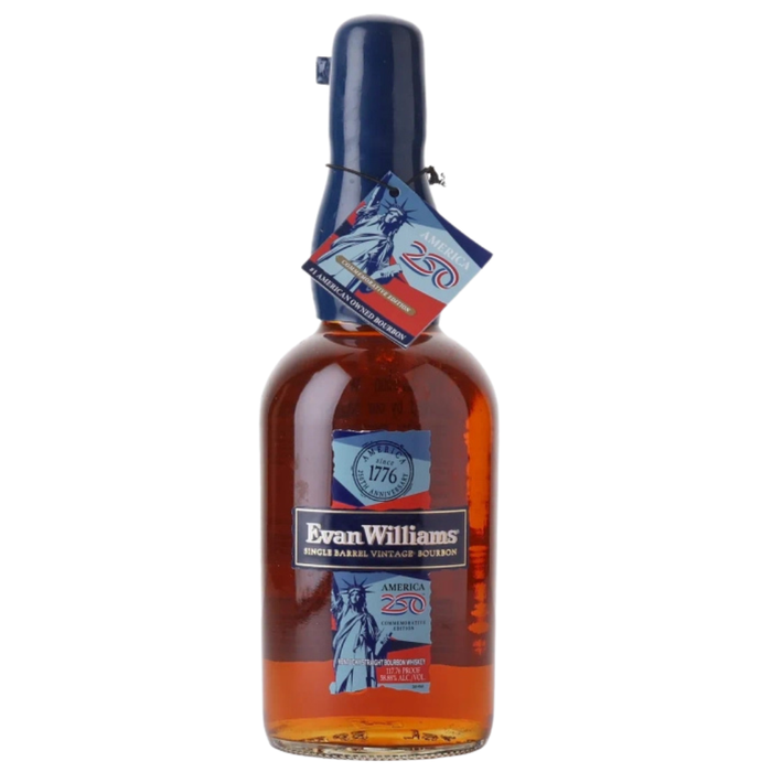 Evan Williams Single Barrel America 250th Commemorative Edition Kentucky Straight Bourbon Whiskey 750ml