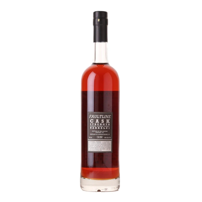 Faultline 19 Year Old Barrel No. 1 Cask Strength Bourbon 750ml Back
