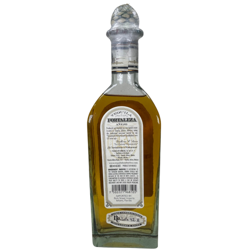 Fortaleza Anejo Lot 42-A Tequila 750ml Back