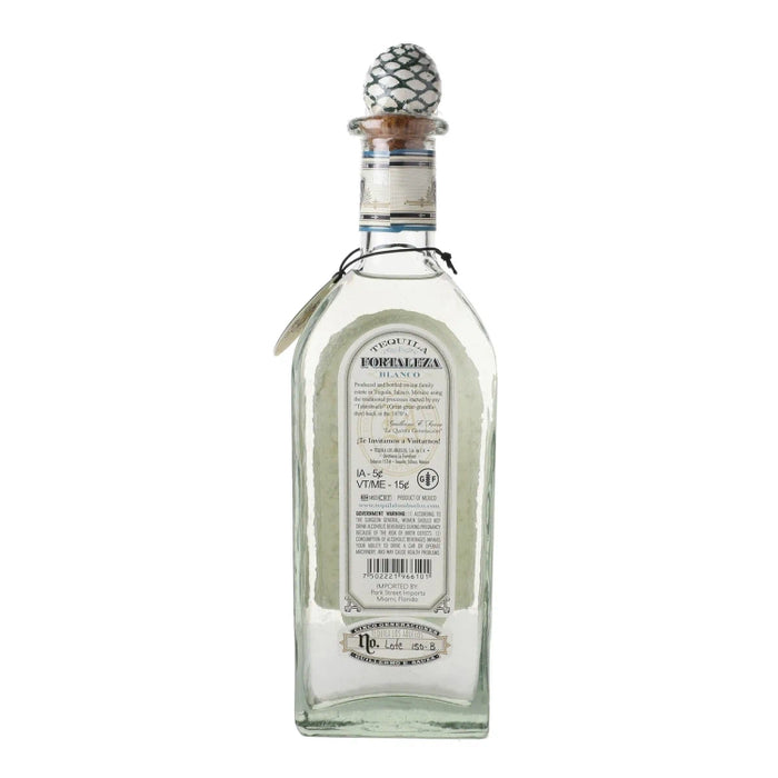 Fortaleza Lot 150B Blanco Tequila 750ml Back