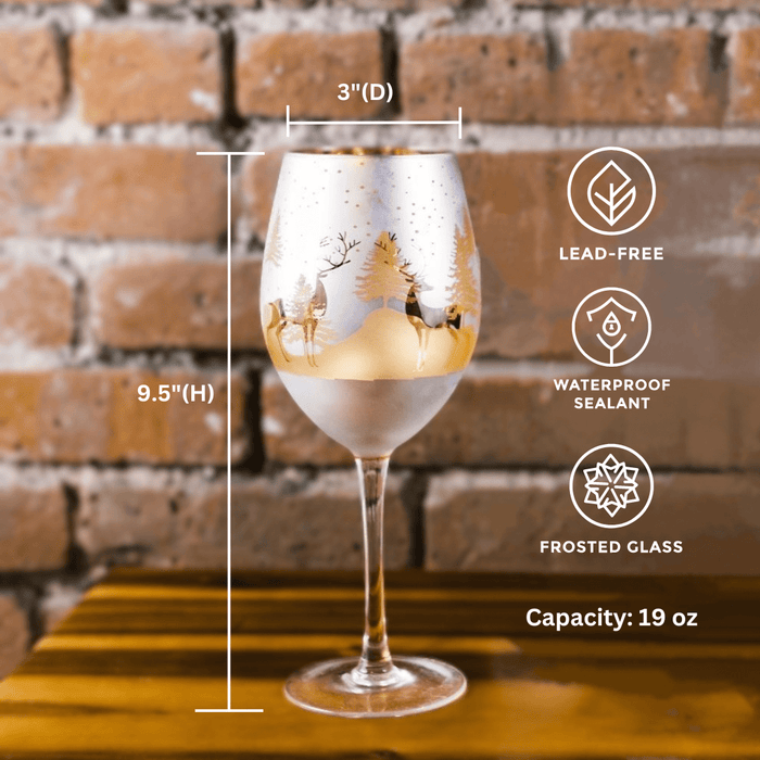 Gold & Silver Deer Wine Glasses