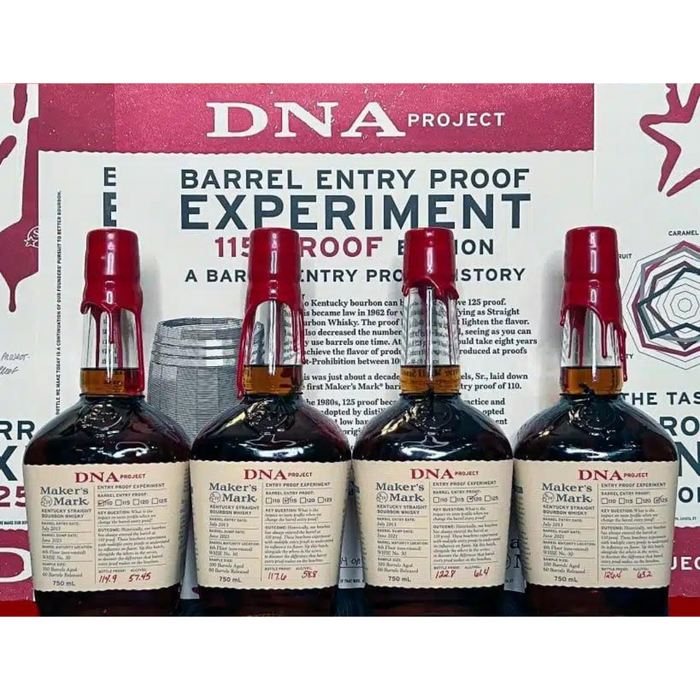 Maker's Mark DNA Project Kentucky Straight Bourbon Whiskey Set With Prints Bundle 750ml 4-Pack