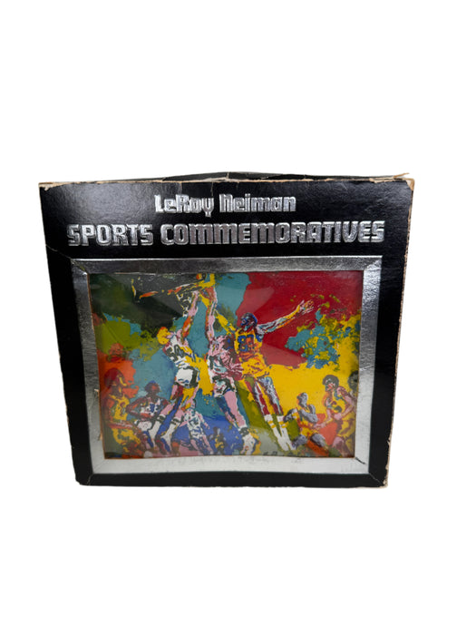 LeRoy Neiman Sports Commemoratives Decanter Satinwood Blended Whiskey 750ml With Box